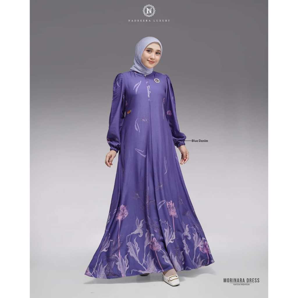 MORINARA DRESS NADHEERA LUXURY, GAMIS NADEERA MORINARA BAHAN RAYON PREMIUM