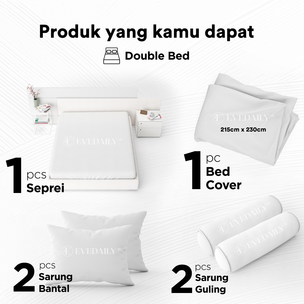 Zoyands Bed Cover Full Set Sprei Motif Green Shelby - 90X200 - 200X200 - Evedaily