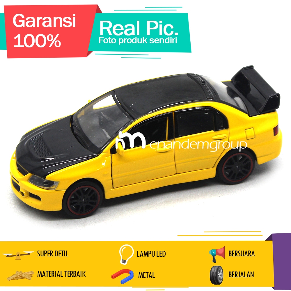 Diecast Miniatur Mobil Metal Mainan Mitsubishi Lancer Evolution IX