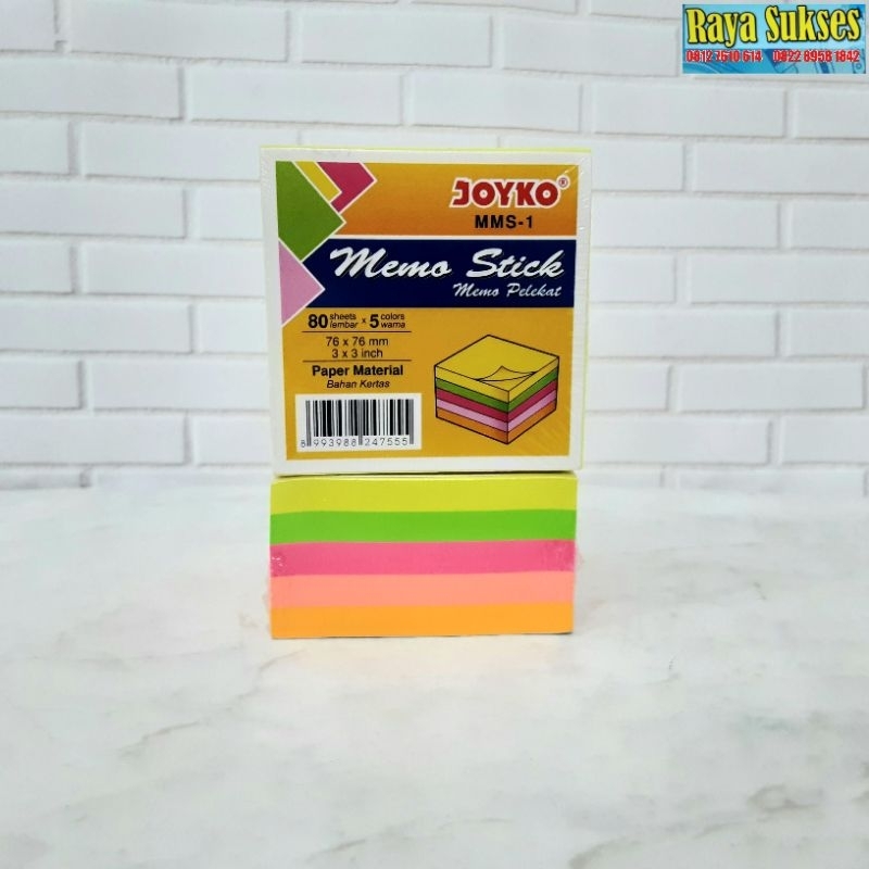 

Joyko Memo Stick Sticky Notes MMS-1(5 Warna)/Memo Tempel Joyko /Sticky Notes