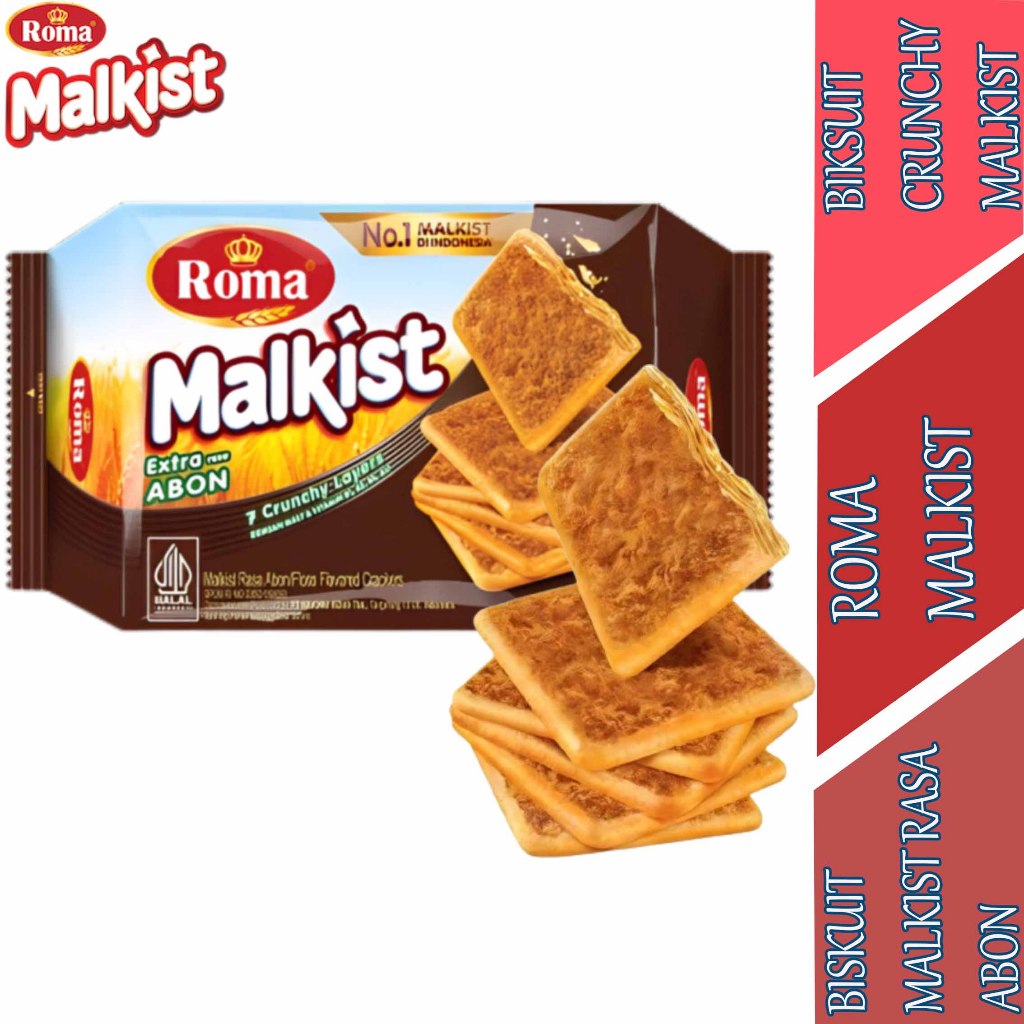 

Biskuit Malkist Rasa Abon - Roma Malkist - Biskuit Crunchy Malkist - 105gr