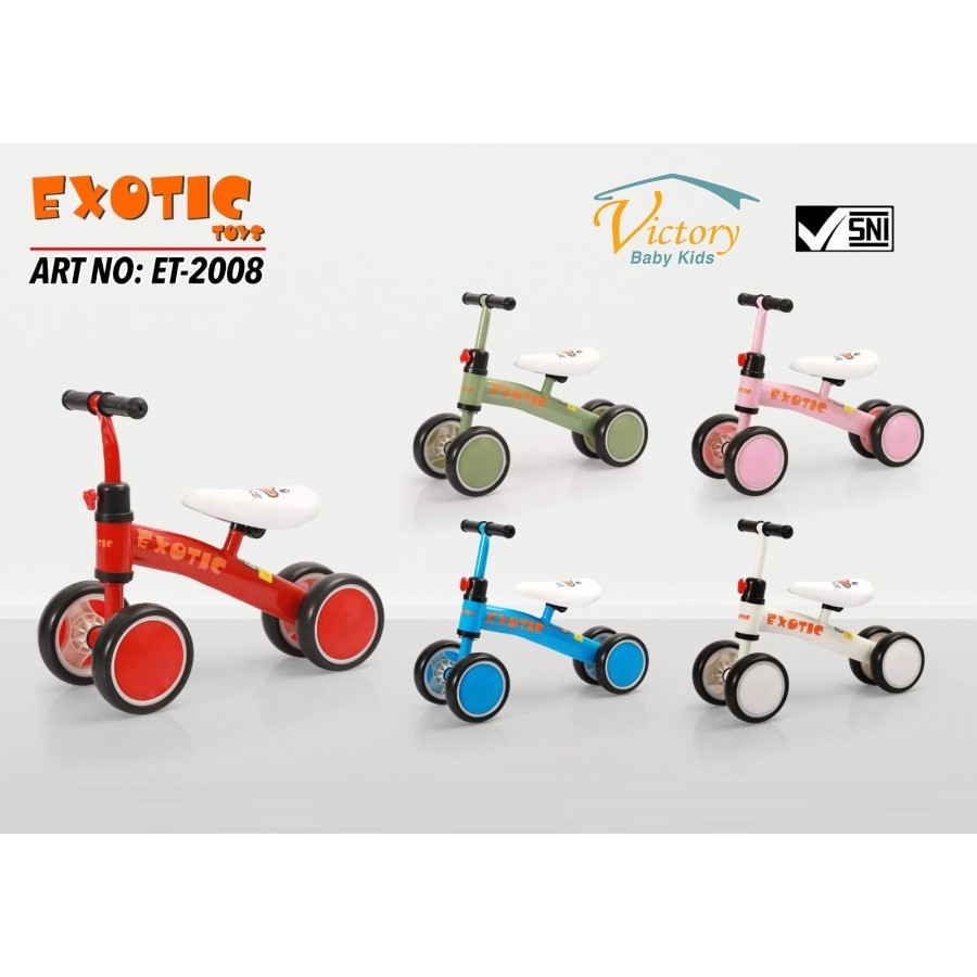 Exotic ET HB-2008 Sepeda Roda Tiga Balance Bike Ride On Toys