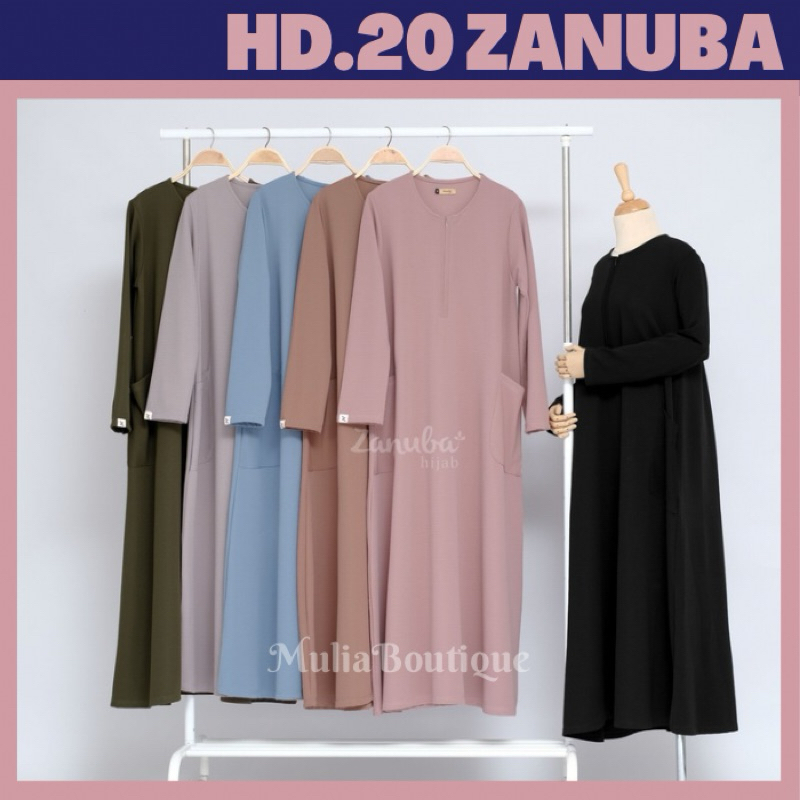 HD.20 Zanuba Hijab Official Bahan Knit