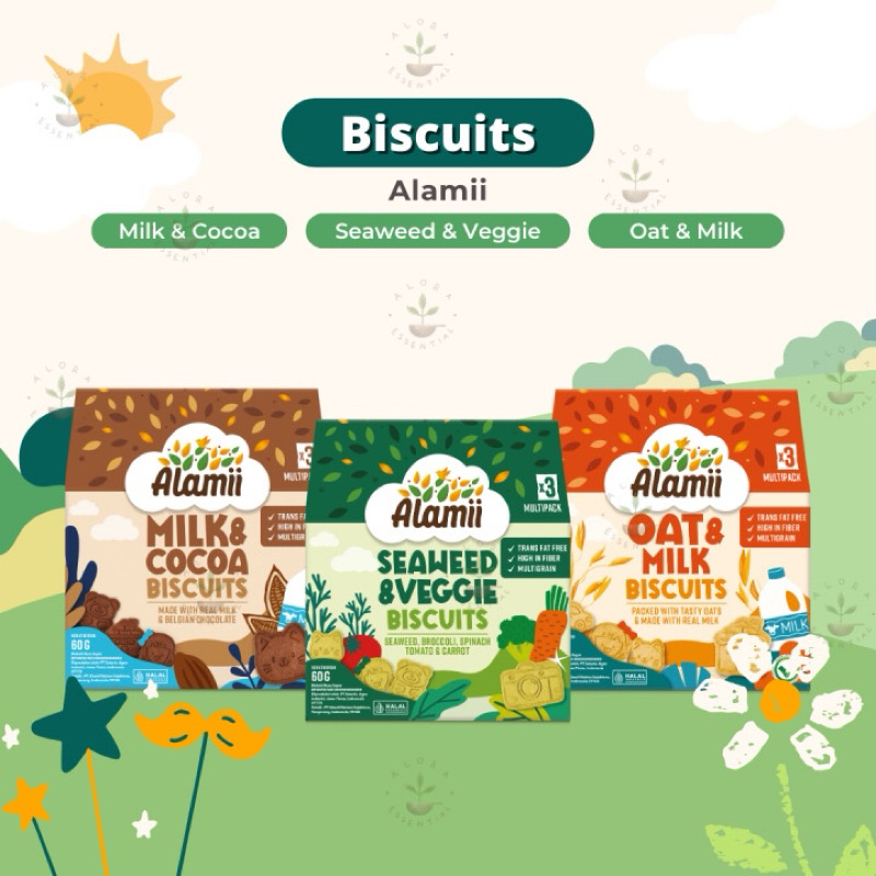 

Alamii Multigrain Biscuits - Camilan snack biskuit