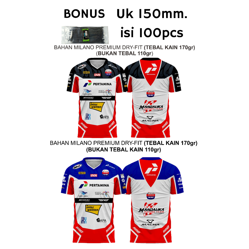 JERSEY RACING TEAM MANDALIKA/JERSEY KAOS MANDALIKA