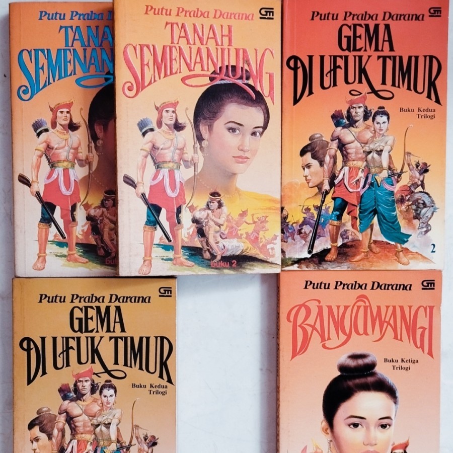 Paket Koleksi Novel Sejarah Trilogi Banyuwangi Putu Praba Darana 5 buku