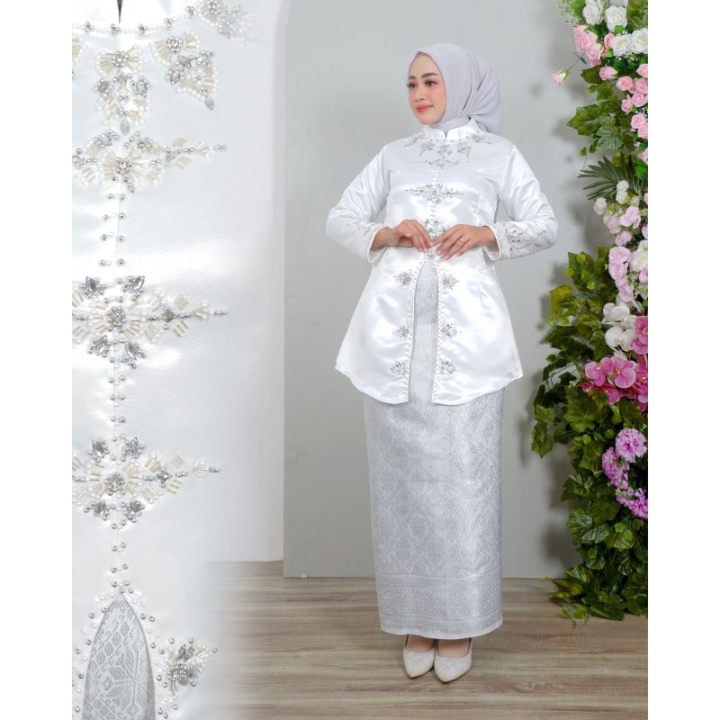Kebaya Satin Bridal//Kebaya Set Model Melayu//Kebaya Modern//Kebaya Model Kekinian