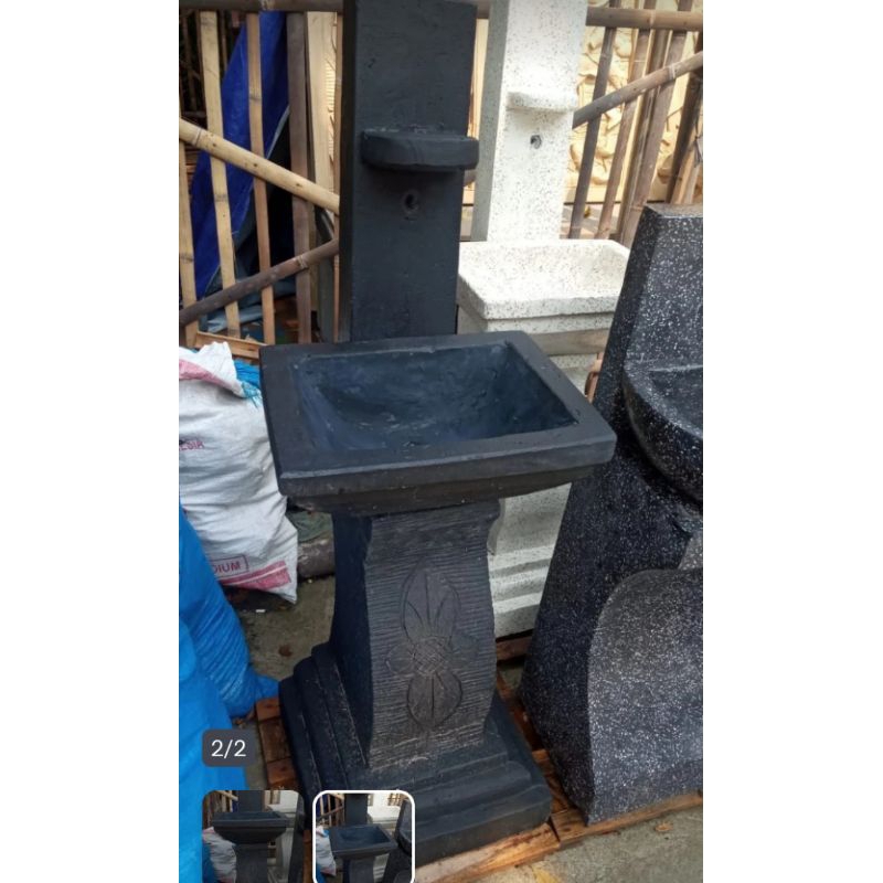 BATU ALAM WASTAFEL TINGGI 130 Cm HITAM