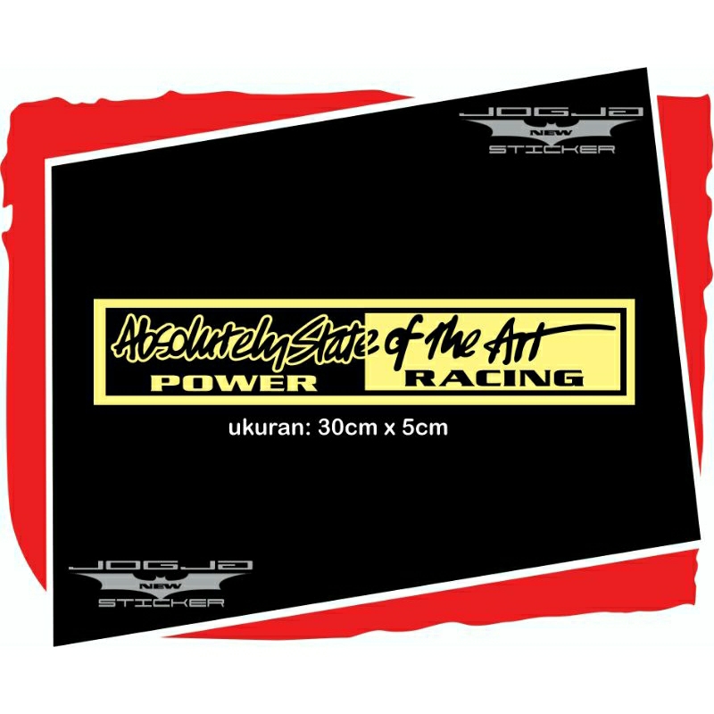 

Sticker Absolutely State Of The Art Bagus Murah dan Berkualitas, Original cutting. warna Phospor (nyala jika kena cahaya)