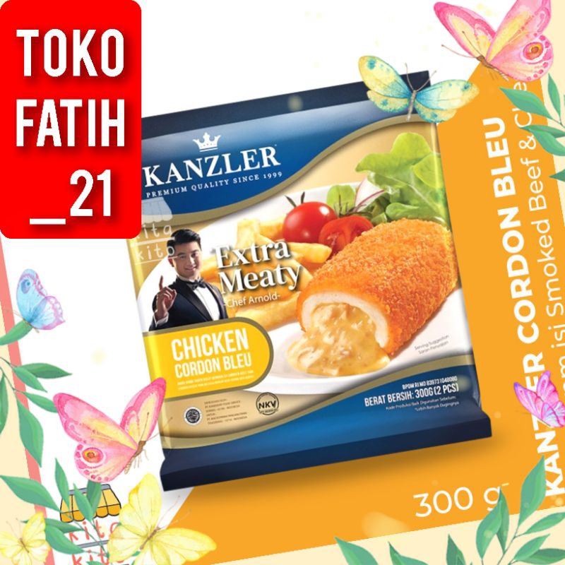 

Kanzler Chicken Cordon Bleu: Dada ayam pilihan yang diisi dengan smoked beef dan melted cheddar cheese