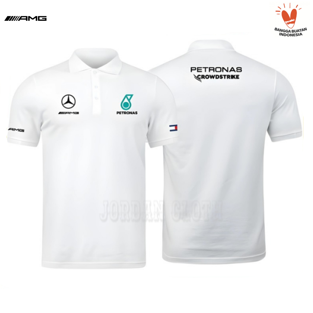 Polo shirt Tshirt Kaos Kerah Amg Mercedes Petro Nas F1