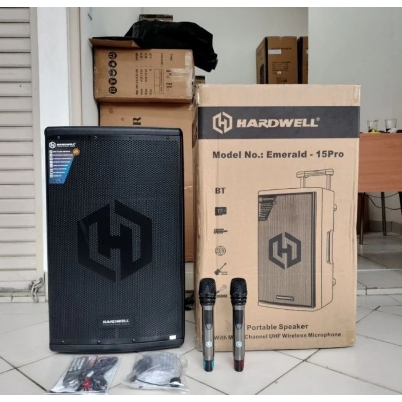 Speaker Portable meeting Hardwell Emerald15 15inch Original Hardwell