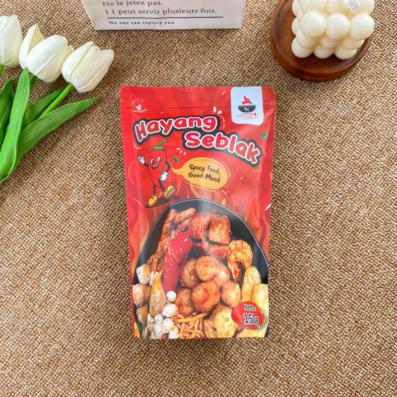 

Hayang Seblak Instan Pedas Alami Organik Premium isi 150gram original halal