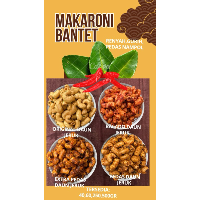 

500gr Makaroni Bantet barrasnacks Daun Jeruk