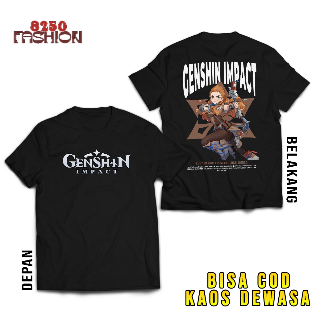KAOS GENSHIN IMPACT ALOY CYRO- KAOS ALOY CYRO GENSHIN IMPACT - KAOS GAME VIRAL - T-SHIRT PRIA - ATAS