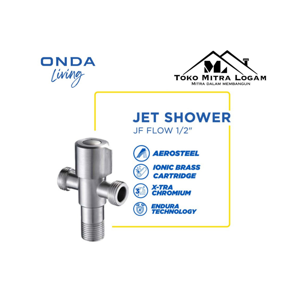 Stop kran Wastafel/Shower 1/2" JF Flow Onda
