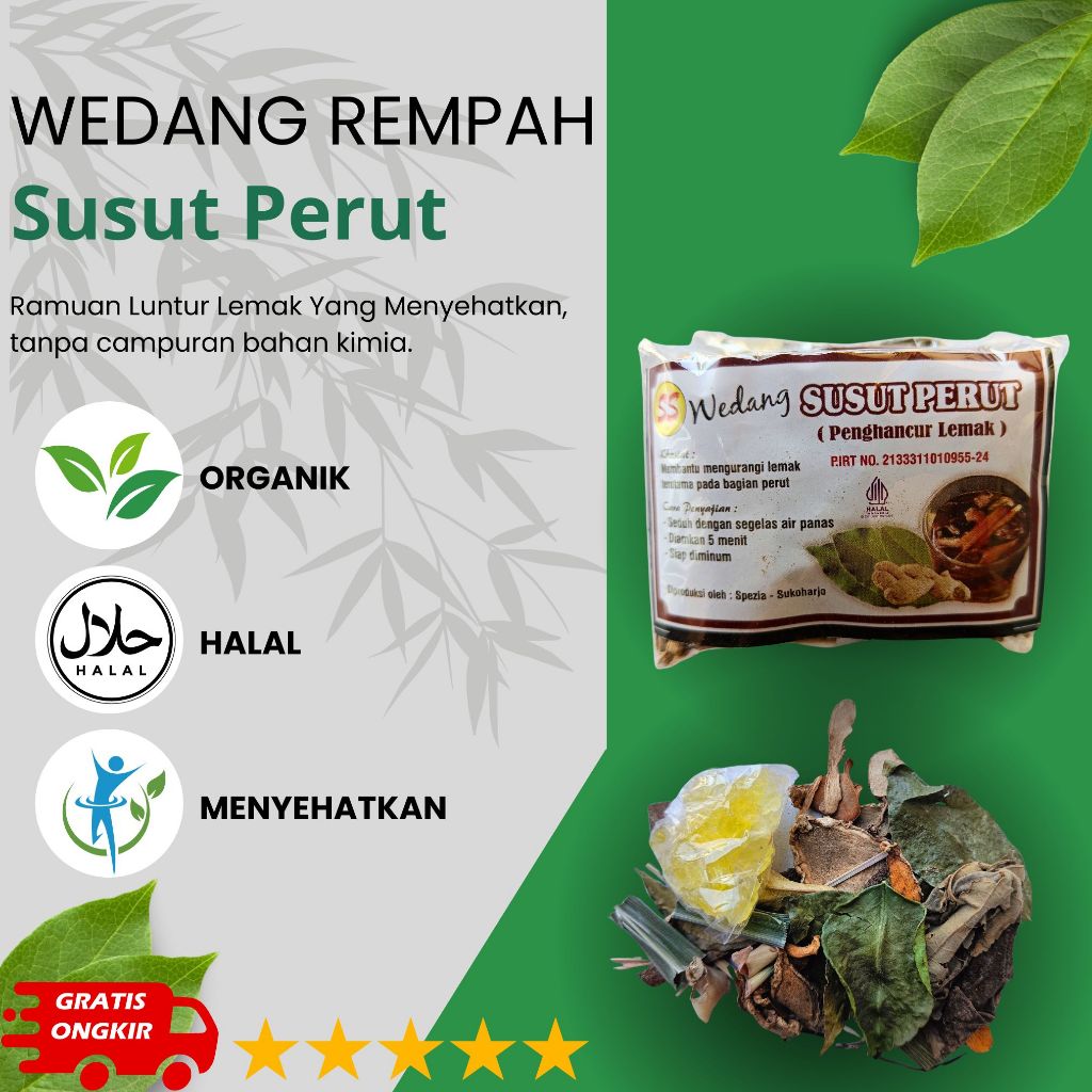 

JAMU WEDANG REMPAH SUSUT PERUT PELAGSING HERBAL ORGANIK KEMASAN PER 10 PCS