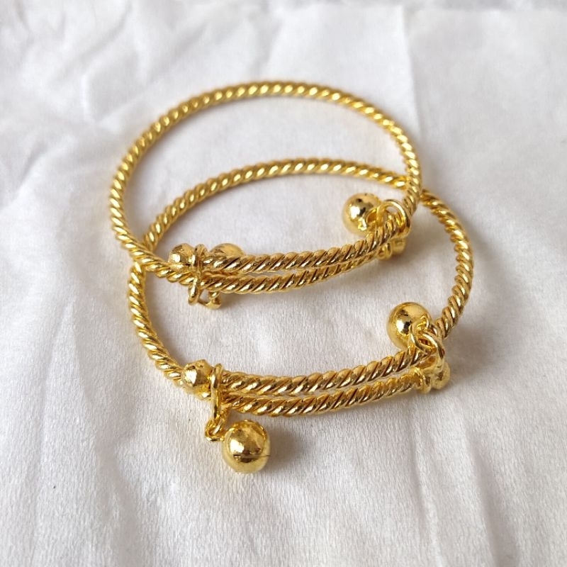 Gelang Lilit Anak Lapis Emas Asli Isi 2