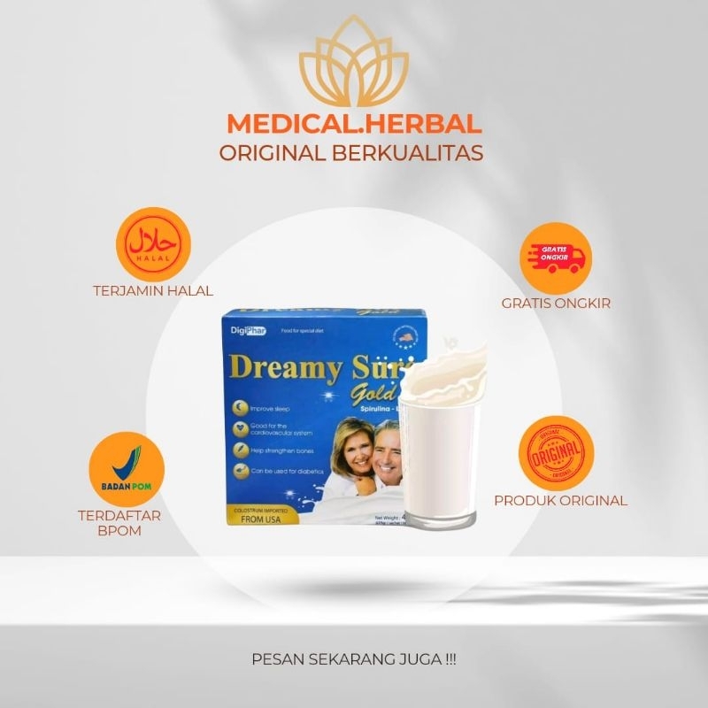 

DREAMY SURE GOLD IMPORT USA SUSU ATASI INSOMNIA DAN GANGGUAN TIDUR