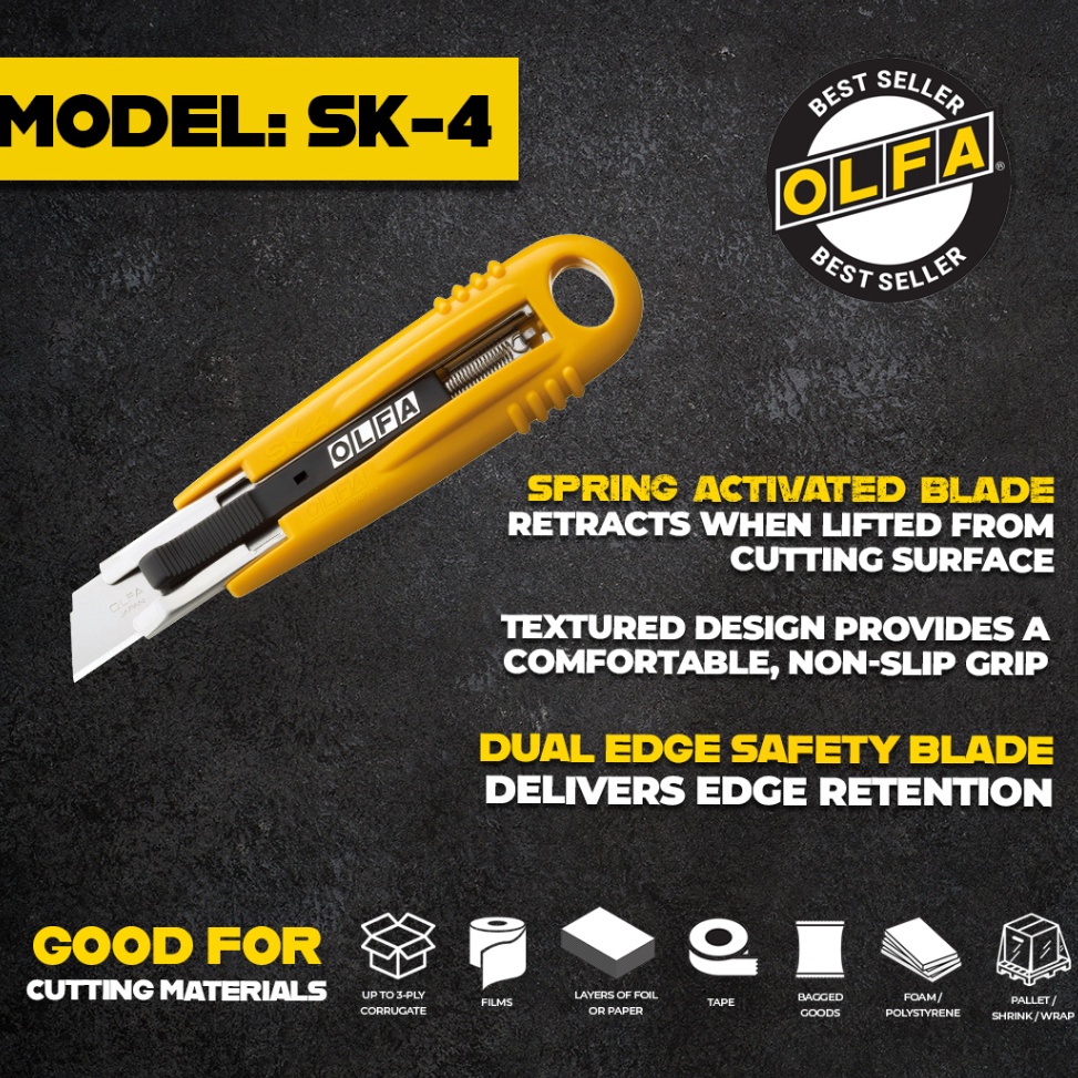 

KODE U47H OLFA SK4 Pisau Otomatis Safety Cutter SK4 Original Japan