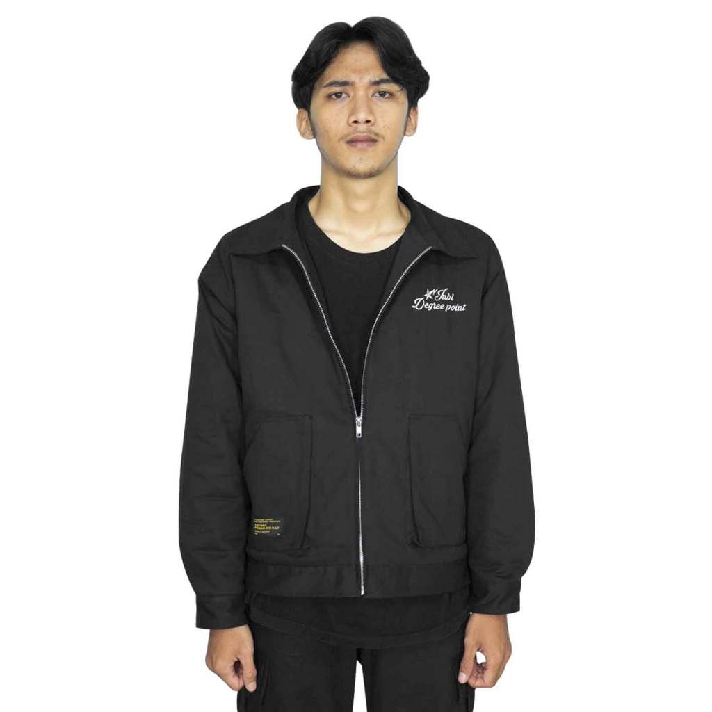 INBL Boxy Work Jacket - Degree Point Jaket Hitam