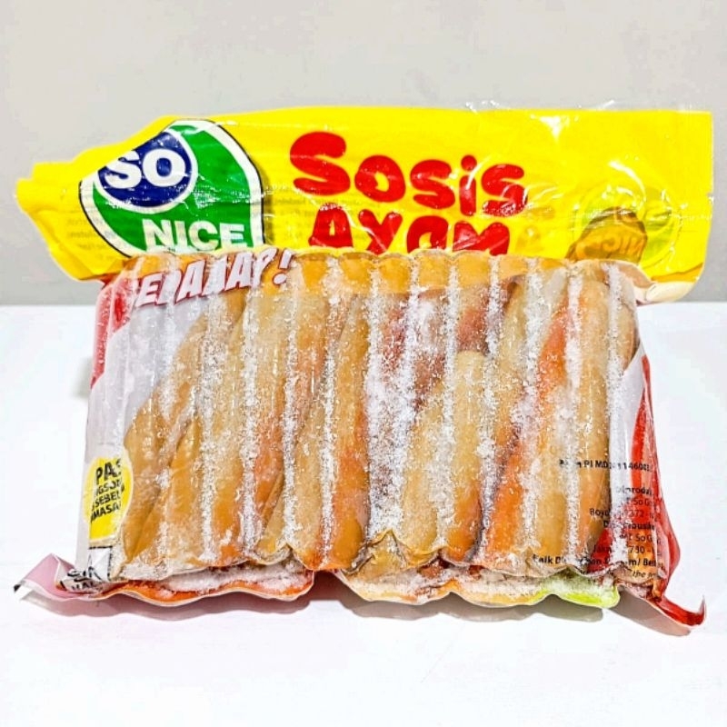 

So Nice Sosis Ayam Sedap 1kg Isi 40