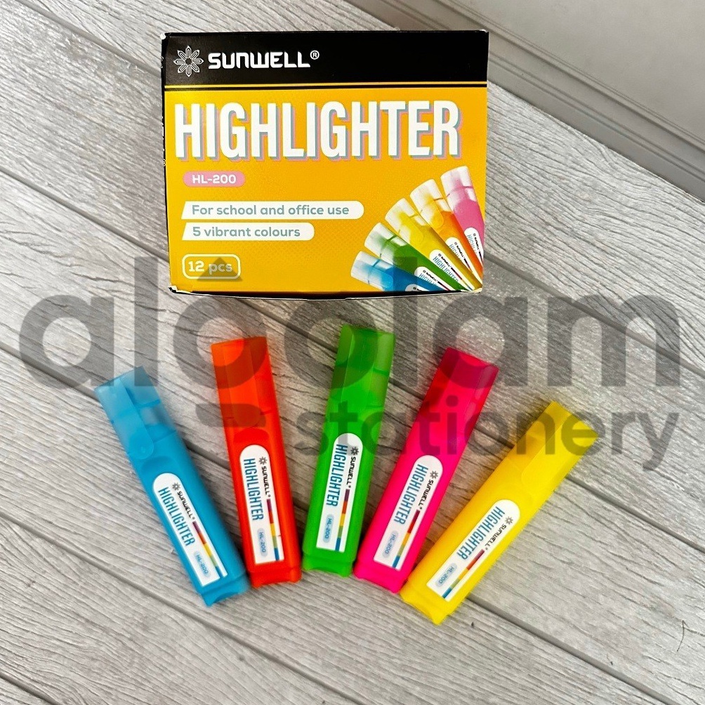 

KODE R58X SELUSIN 12 PCS Highlighter Stabilo Sunwell Satu Warna