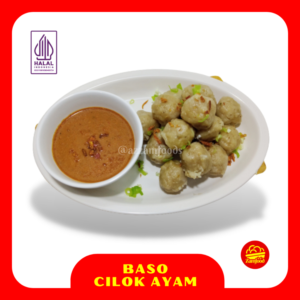 

BAKSO CILOK AYAM BUMBU KACANG GLUTEN FREE 30 PCS halal tanpa pengawet