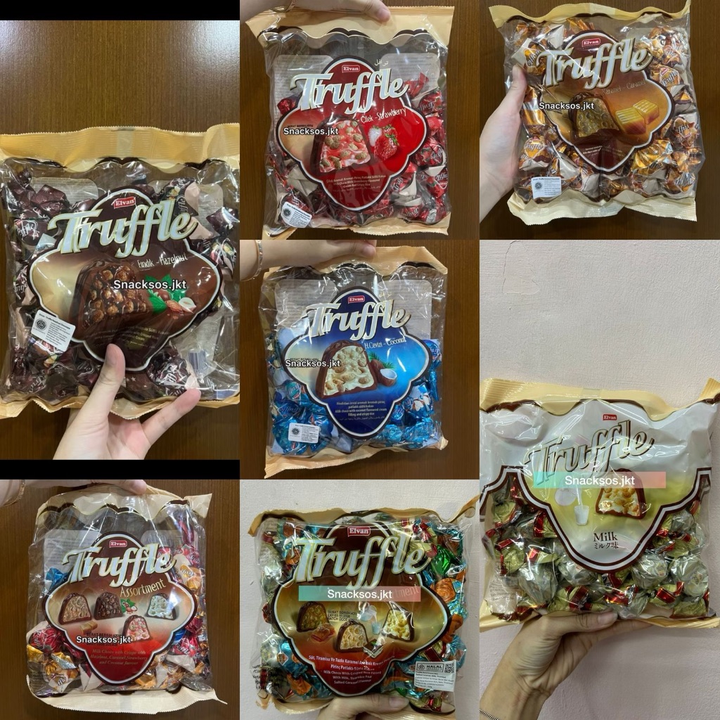 

[400GR] ELVAN TRUFFLE CHOCOLATE ASSORTMENT / MILK / DOUBLE TWIST MIX / STRAWBERRY / CARAMEL / HAZELNUT / COCONUT TURKI