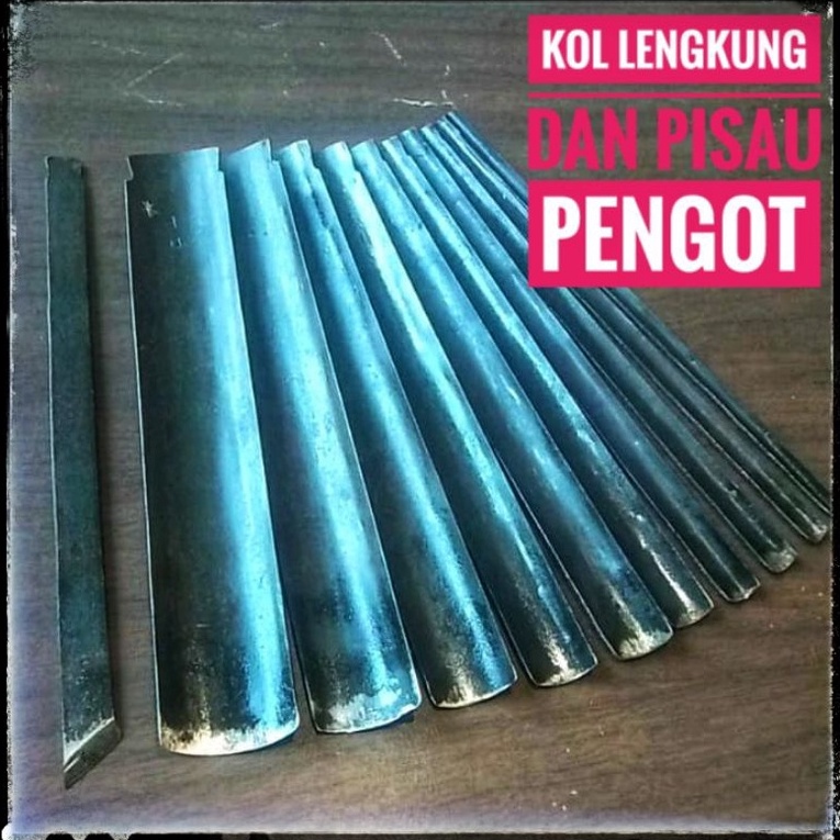 

KODE U59P promo pahat tatah ukir kol lengkung plus pisau pengot isi 11pcs
