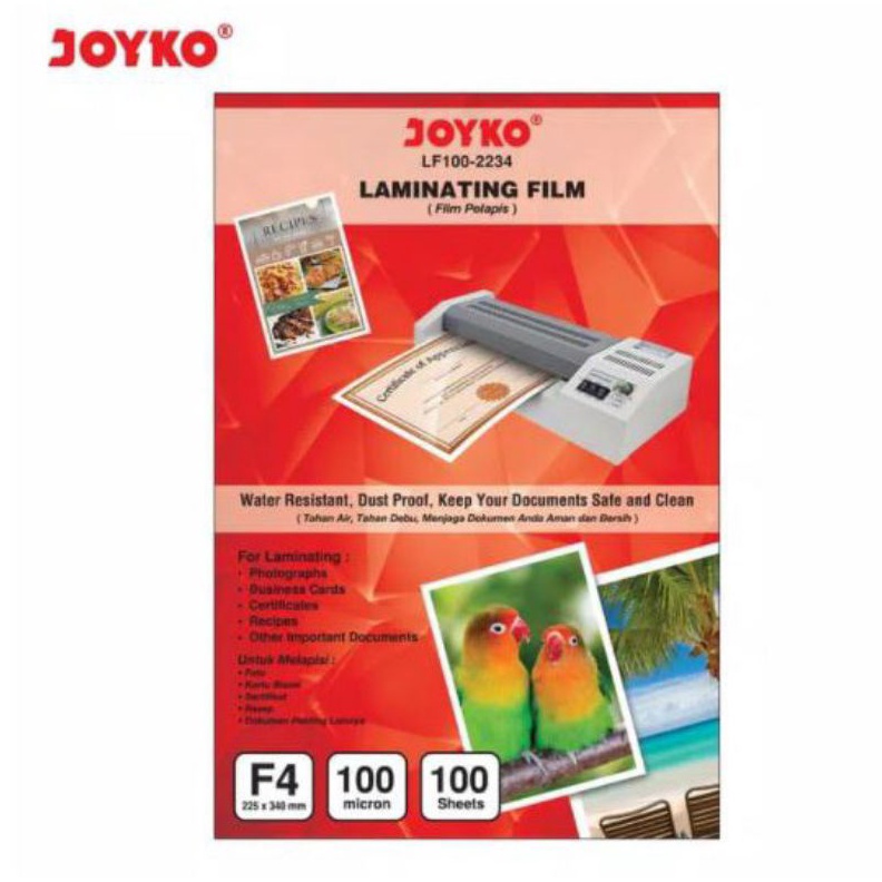 

KODE T88A Plastik Laminating Film Folio Joyko LF12234 1 pak