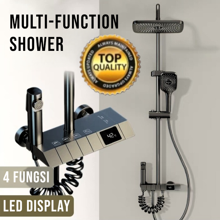 Shower mandi set LED display kamar mandi set lengkap