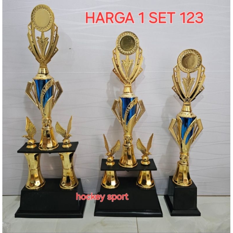 Trophy KAKI 2 Custom Tulisan Piala 1 SET 123 Murah (PAKET NO. 7)