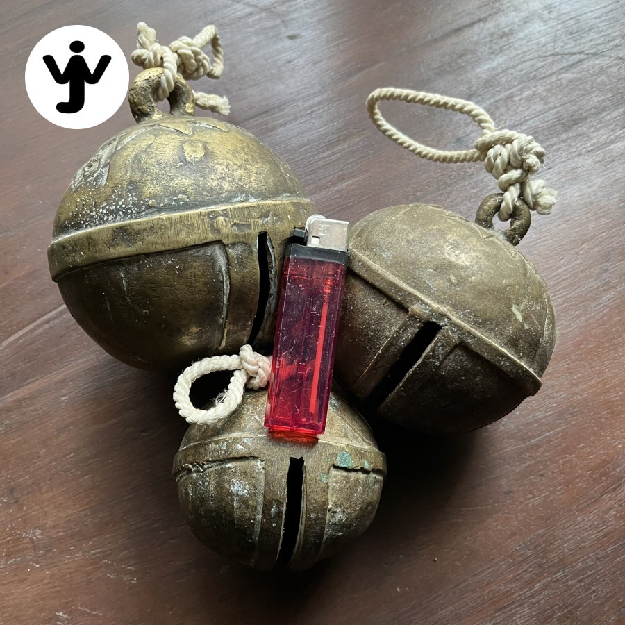 Klontong Sapi Bulat Kuningan Antik