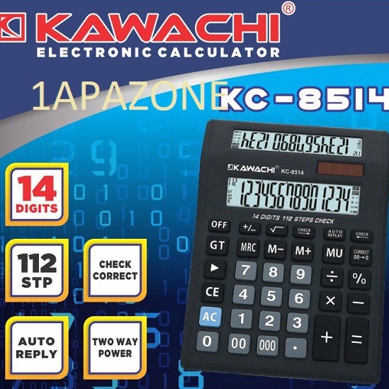

KODE G65X Kalkulator electronic 14DIGITS KC8514 KAWACHI