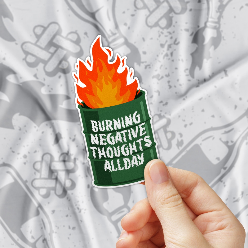 

Hobhype Sticker Vinyl - Burning Negative Thoughts Allday
