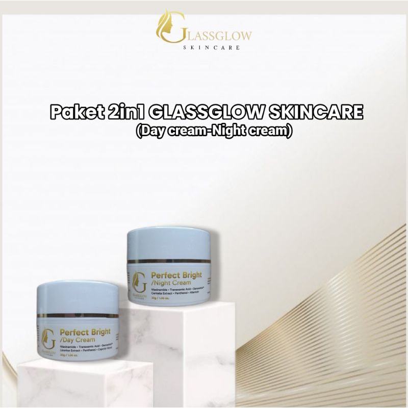 2in1 DAY& NIGHT CREAM PEMUTIH WAJAH GLOWING GLASSGLOW BPOM