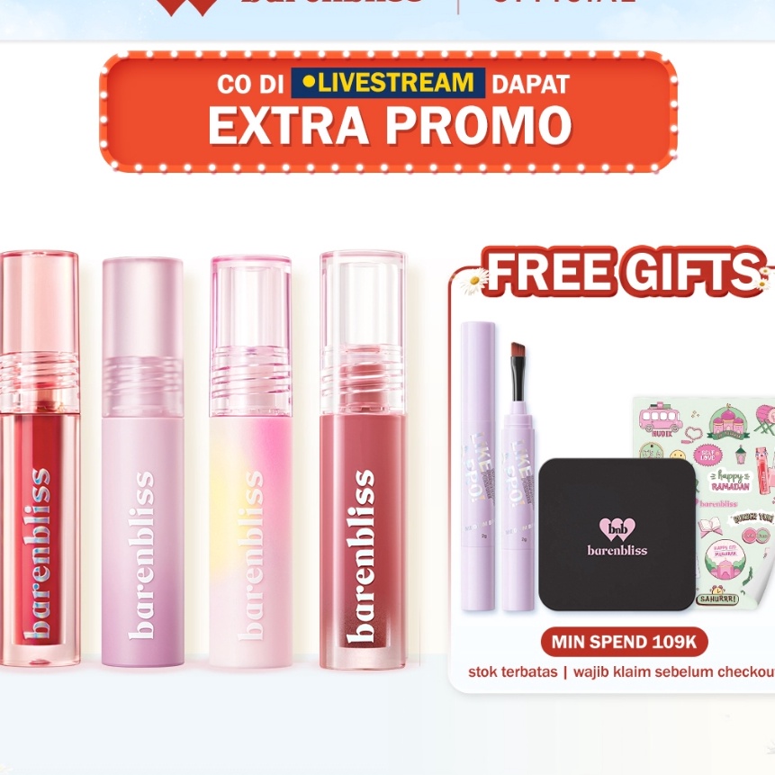 Cepat  LIVE BNB barenbliss Selling Gorgeous Lips  Lip TintLip VeetMatte TintMousse Tint