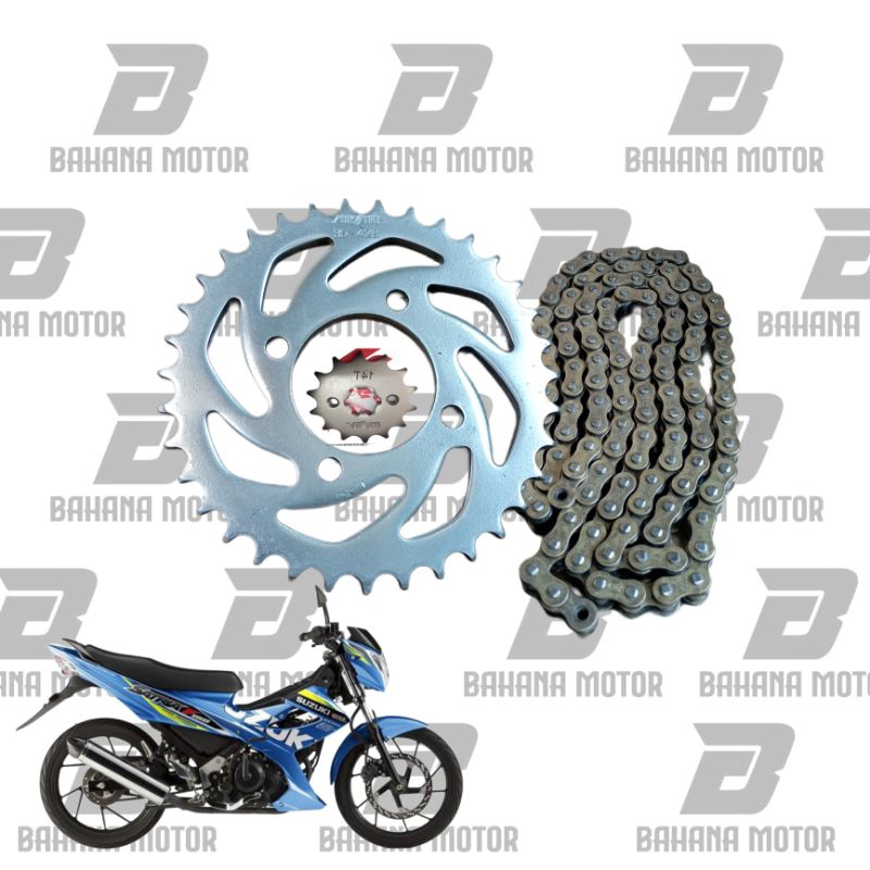 GEAR GIR GER SET SATRIA FU ASLI ORIGINAL - RANTAI SATRIA FU ORIGINAL SET GIR