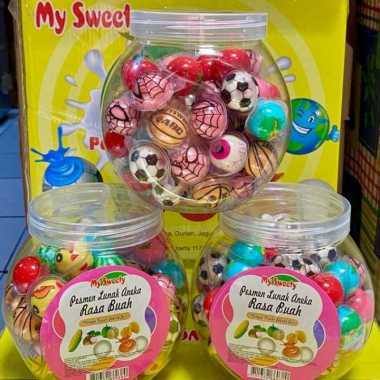 

PERMEN LUNAK BESAR VIRAL HALAL My Sweety 1 Toples Berat 500 gr / 50 Pcs / PERMEN LUNAK ANEKA RASA BUAH