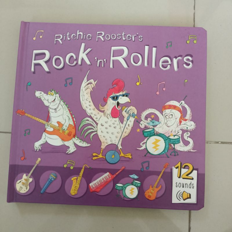 Soundbook children book Ritchie Roosters Rock 'n Rollers preloved
