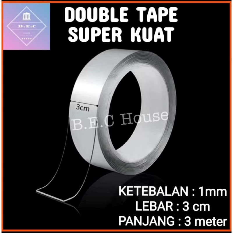 

Double Tape Nano Tape Ivy Grip Tape Isolasi Selotip 2 Sisi Kuat dicuci Isolasi dua sisi Selotip dua sisi lakban dua sisi