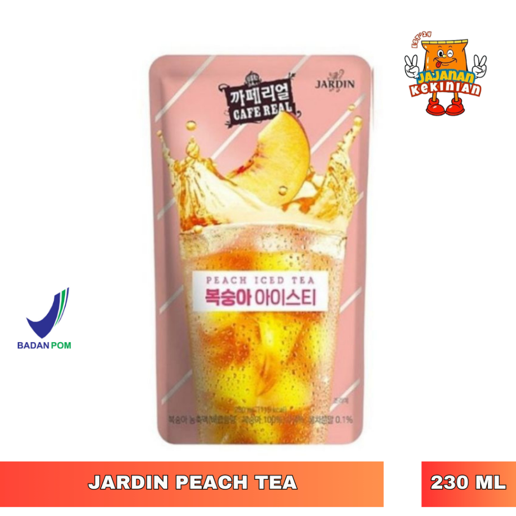 

[HALAL] JARDIN CAFE REAL PEACH ICED TEA I JARDIN PEACH TEA KOREA - 230ml