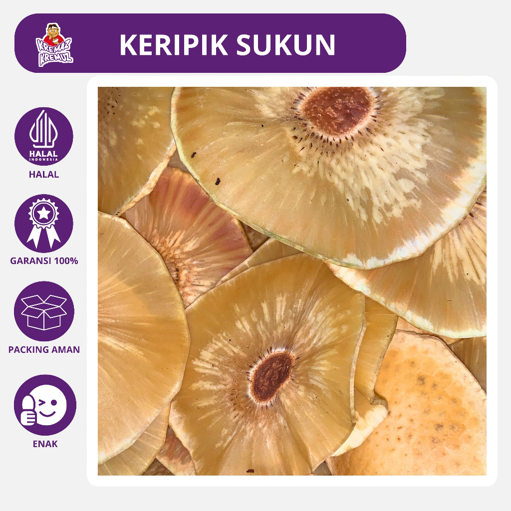 

KERIPIK SUKUN BUNDAR CEMILAN ENAK GURIH ASIN RENYAH 200gr