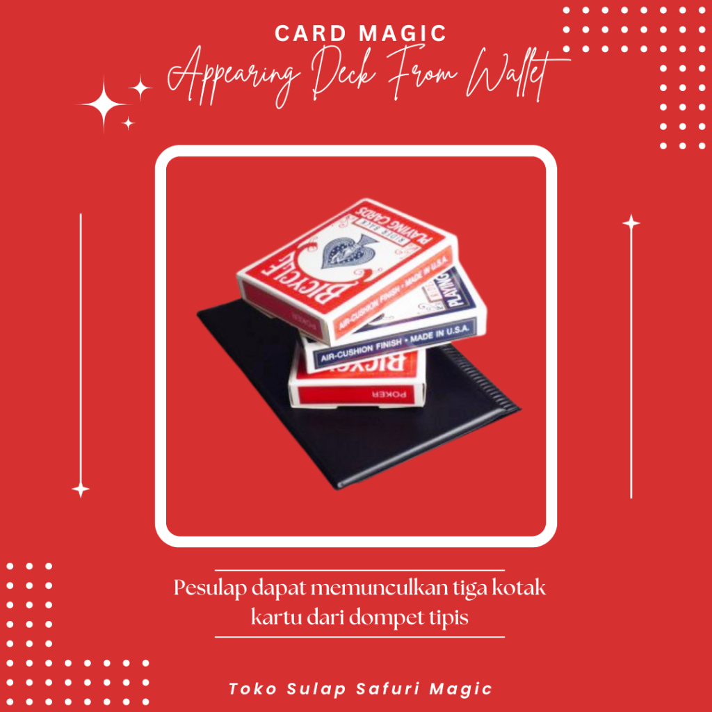 Alat Sulap Appearing Deck From Wallet - Sulap Kartu - Trik Kartu - Kartu Sulap - Toko Sulap
