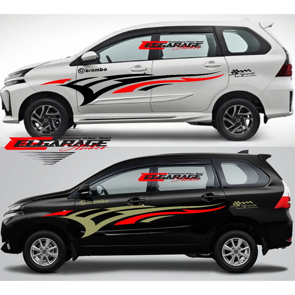 Stiker mobil toyota avanza cutting stiker list minimalis tulisan brembo stiker mobil avanza new arri