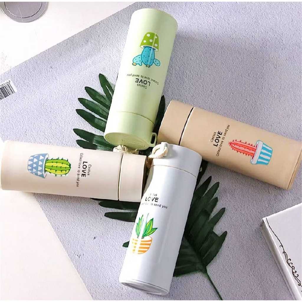 Botol Kaca Kaktus Motif Cantik Non Box