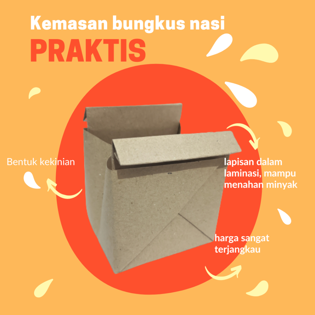 Kertas Nasi lipat Kekinian || Rice Pack || Pembungkus Nasi Laminasi