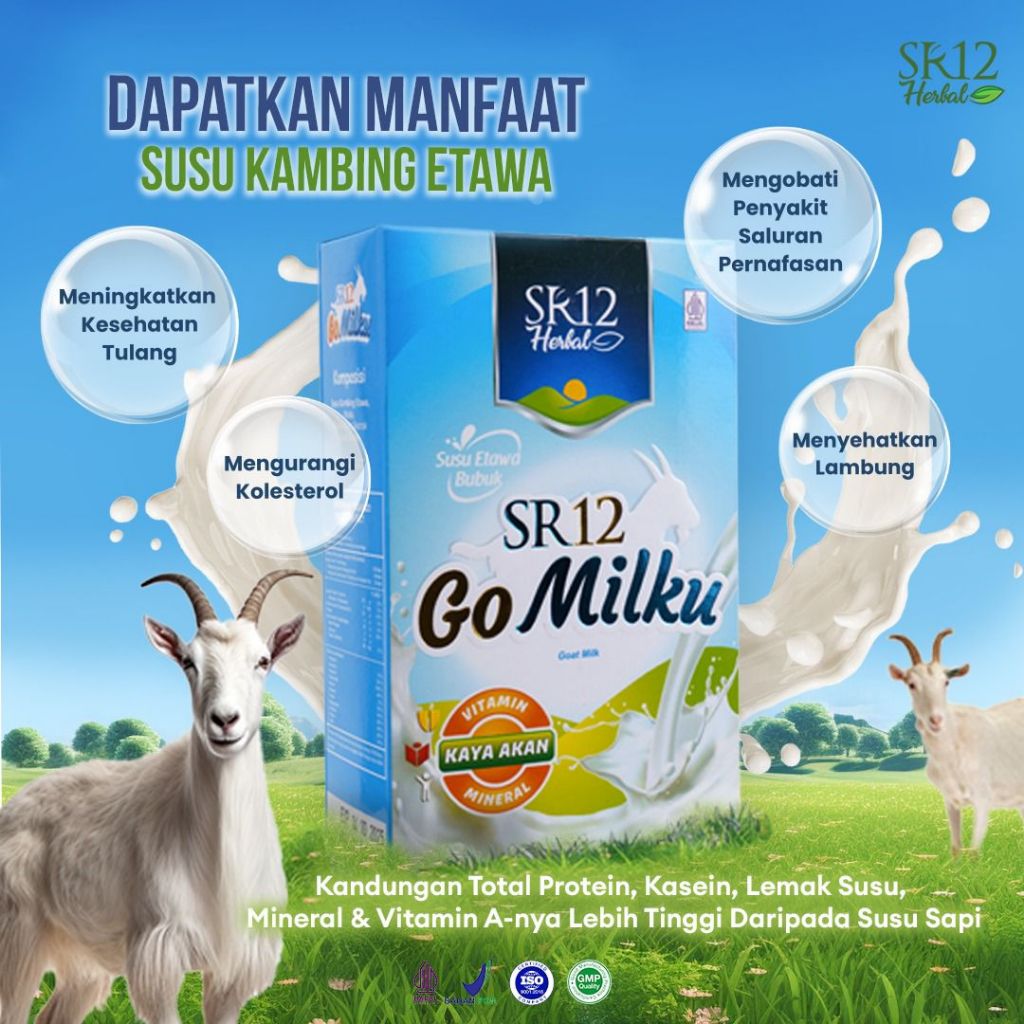 

SUSU GOMILKU SR12 ETAWA HALAL SUSU KAMBING ETAWA GO MILKU KUALITAS PREMIUM TIDAK BAU 200 GRAM