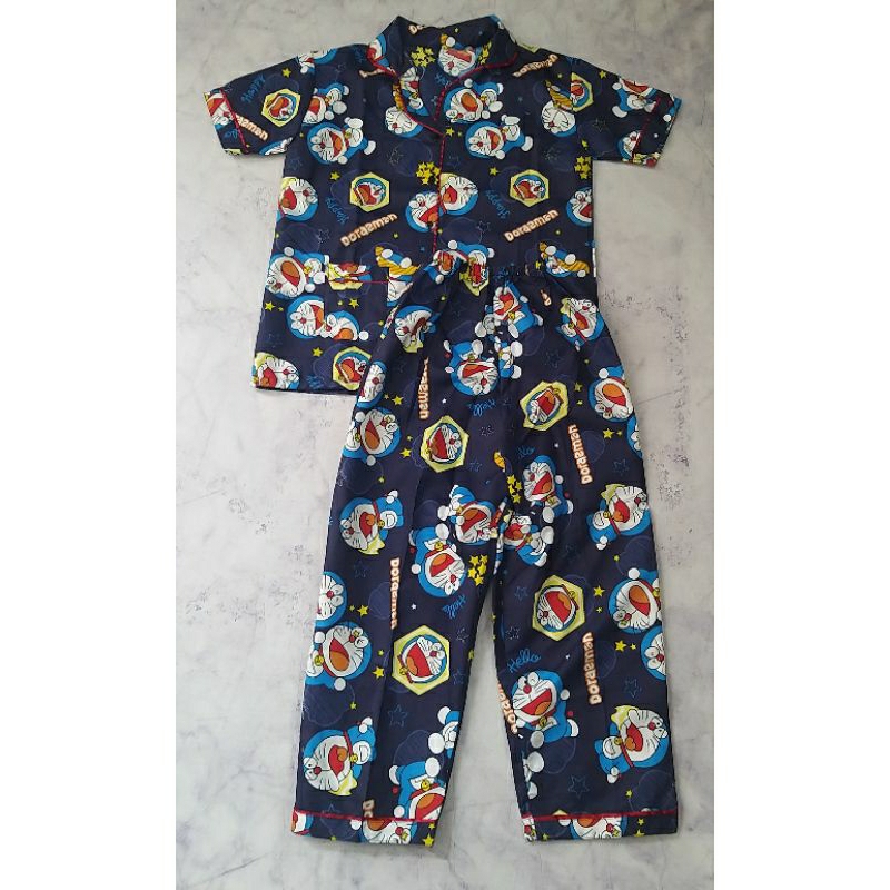 babydoll kerah motif doraemon